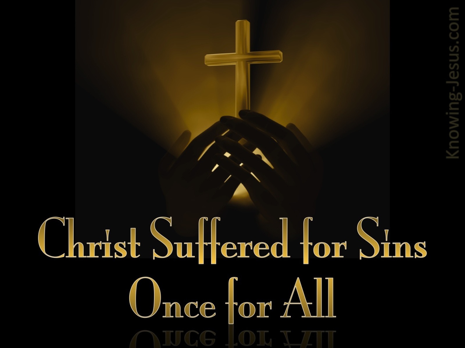 1 Peter 3:18 He Suffered Once For All (black)